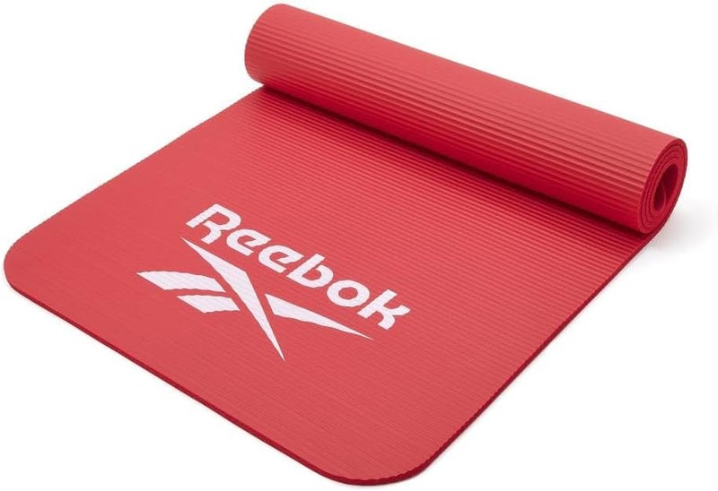 Reebok 7mm Training Mat – Red, Extra Thick Non-Slip Mat for Yoga & Fitness, Easy to Clean - Image 1