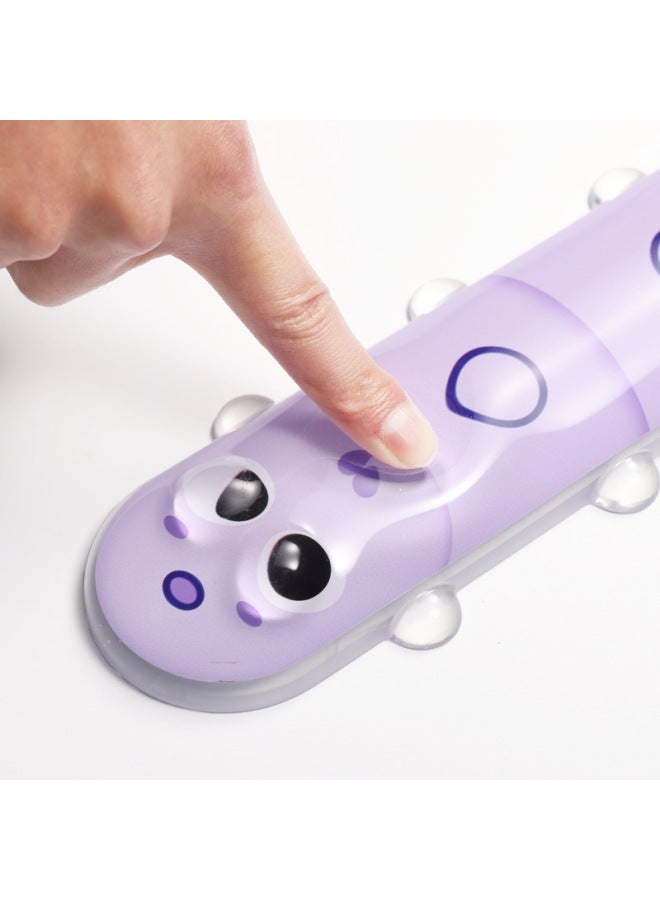 Cartoon Transparent Silicone Wrist Keypad Cushion Refreshing And Comfortable Office Small Hand Cushion Men's And Women's Internet Celebrity Computer Mouse Cushion-Pattern:Pink Caterpillar Protector  - Image 5