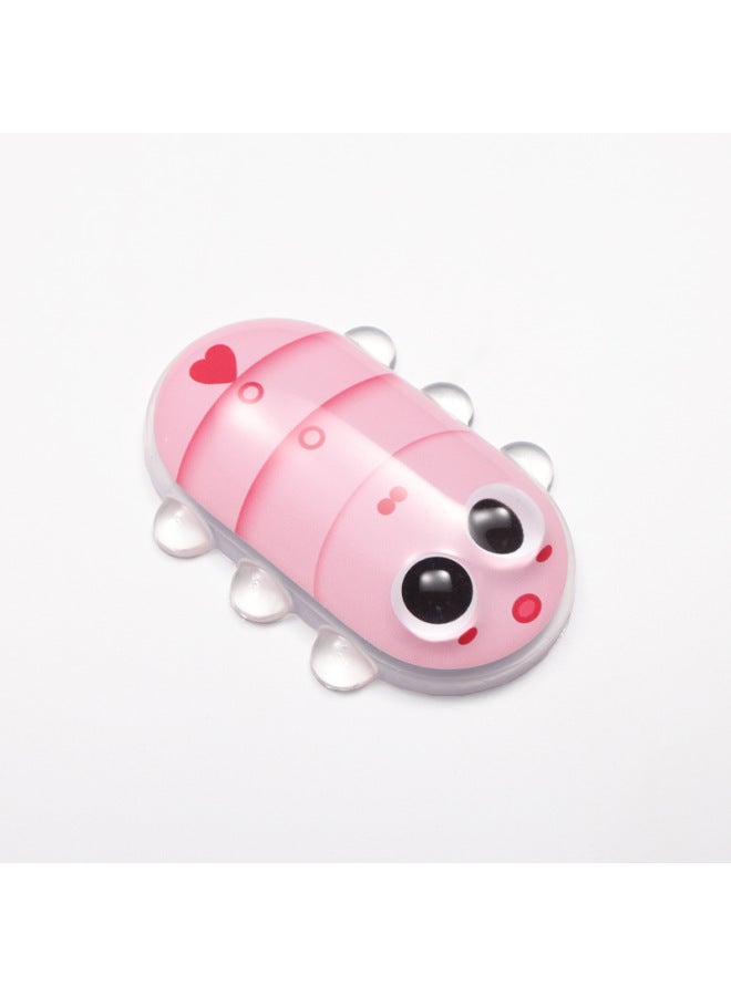 Cartoon Transparent Silicone Wrist Keypad Cushion Refreshing And Comfortable Office Small Hand Cushion Men's And Women's Internet Celebrity Computer Mouse Cushion-Pattern:Pink Caterpillar Protector  - Image 1