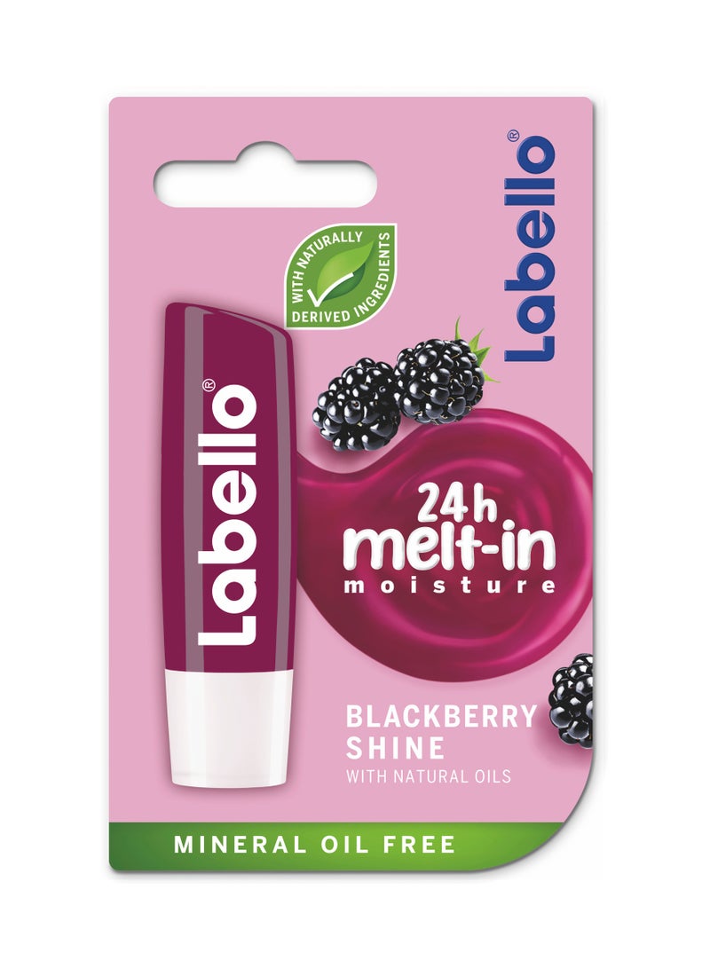 Labello Lip Balm Moisturising Lip Care Blackberry Shine Pack of 2 - Image 1