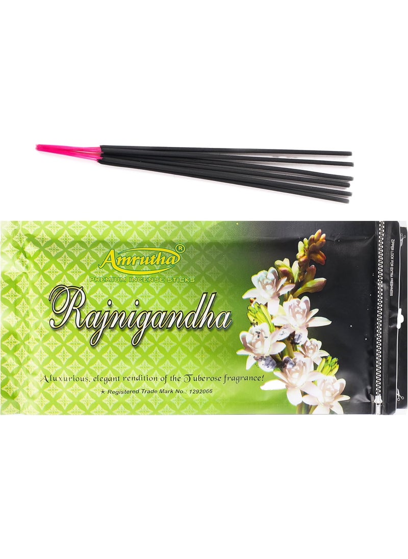 Hashcart Hashcart Rajnigandha Premium Incense Sticks 125g with 8085 Stick of Tuberose Fragrance 4550 Mins Burn Time with Holder  - Image 1
