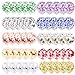 LUDEOU Party Confetti Balloons 50 Pack 12 Inch Rainbow Confetti Latex Balloons for Birthday Baby Shower Party Decoration - Image 4