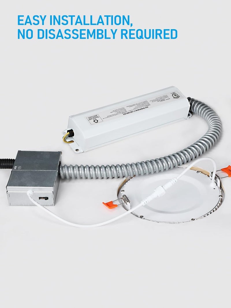 LEONLITE 4W LED Emergency Driver, 120V-277VAC, Voltage Range 3-60VDC, UL Listed, Fit for Commercial Fixture 4-40W, Rechargeable Backup Battery, 90mins Duration, for Recessed Ceiling, Panel - Image 4