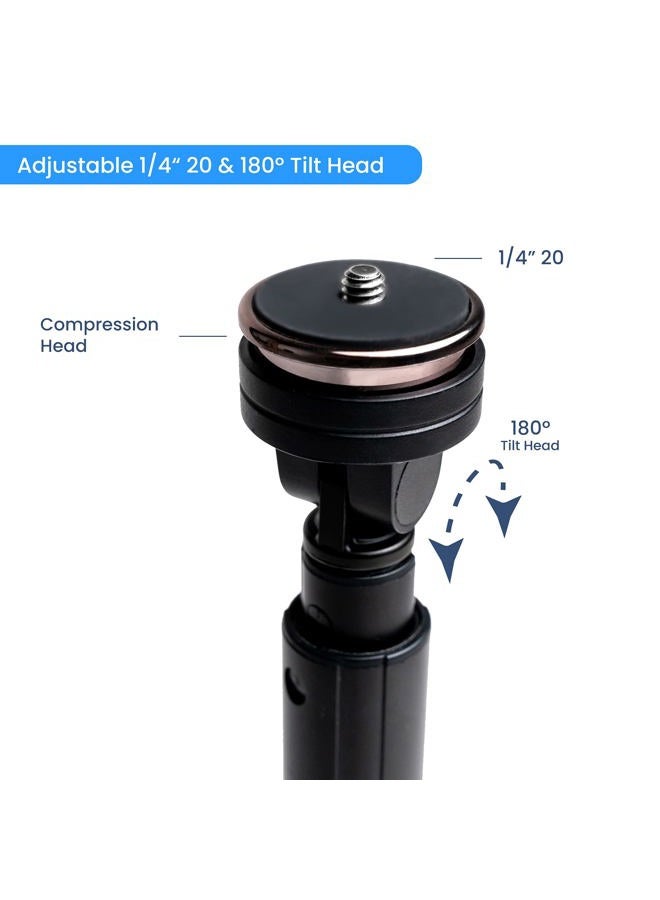 Lume Cube - Adjustable 5ft Light Stand Tripod - Adjustable Height 2ft to 5ft - Stand for Lights, Webcams, Cameras - Aluminum Lightweight - for Content & Video - Image 5