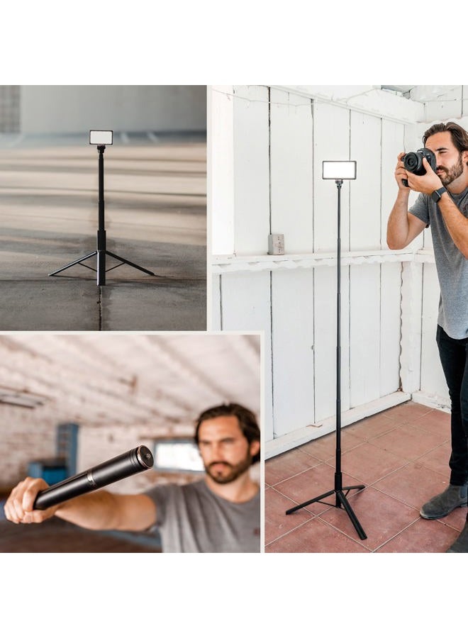 Lume Cube - Adjustable 5ft Light Stand Tripod - Adjustable Height 2ft to 5ft - Stand for Lights, Webcams, Cameras - Aluminum Lightweight - for Content & Video - Image 3
