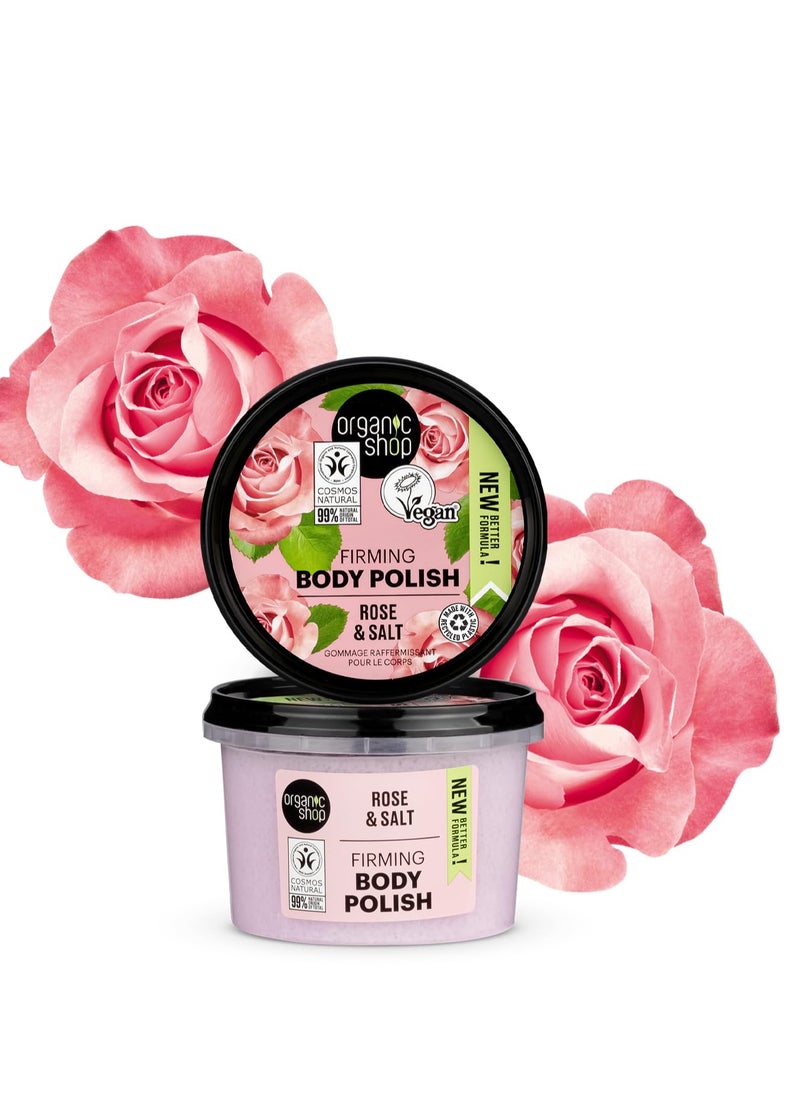 Organic Shop - Body Polish Natural Rose and Salt 250ml - Image 1