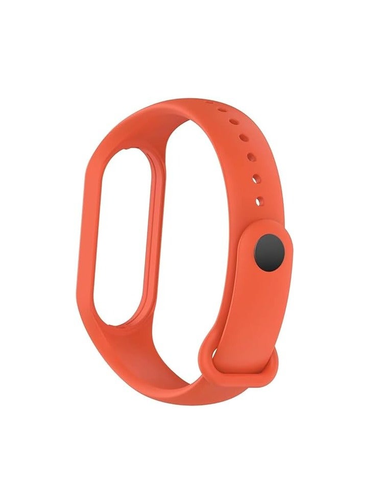 ELMO3EZZ Strap for Xiaomi Mi Band 7, Flexible Silicone Replacement Watch Adjustable Smart Watch Strap., Xiaomi Haylou RT LS05S/ Orange - Image 3