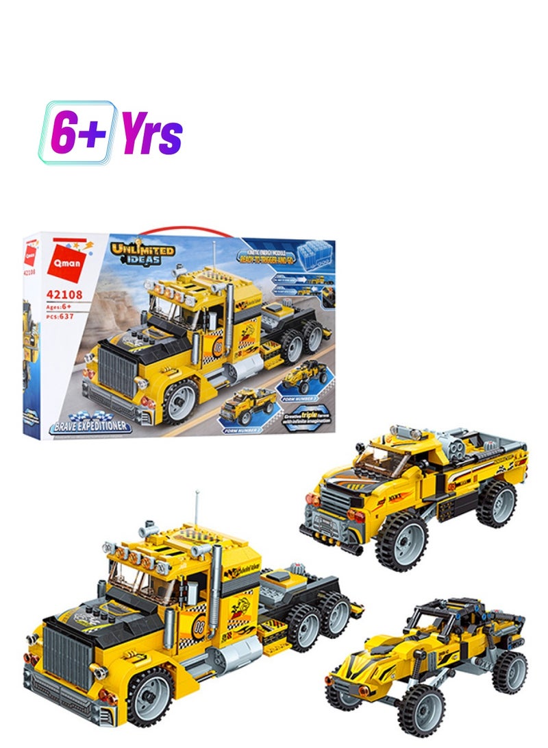 Qman Qman Brave Expeditioner (637 PCS) - Creative Adventure Building Set - Image 1