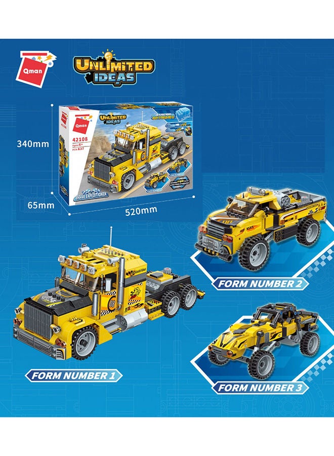 Qman Qman Brave Expeditioner (637 PCS) - Creative Adventure Building Set - Image 4