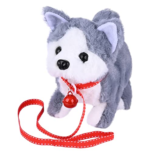 WorWoder Plush Husky Dog Toy Puppy Electronic Interactive Pet Walking Barking Tail Wagging Stretching Companion Animal for Kids - Image 1