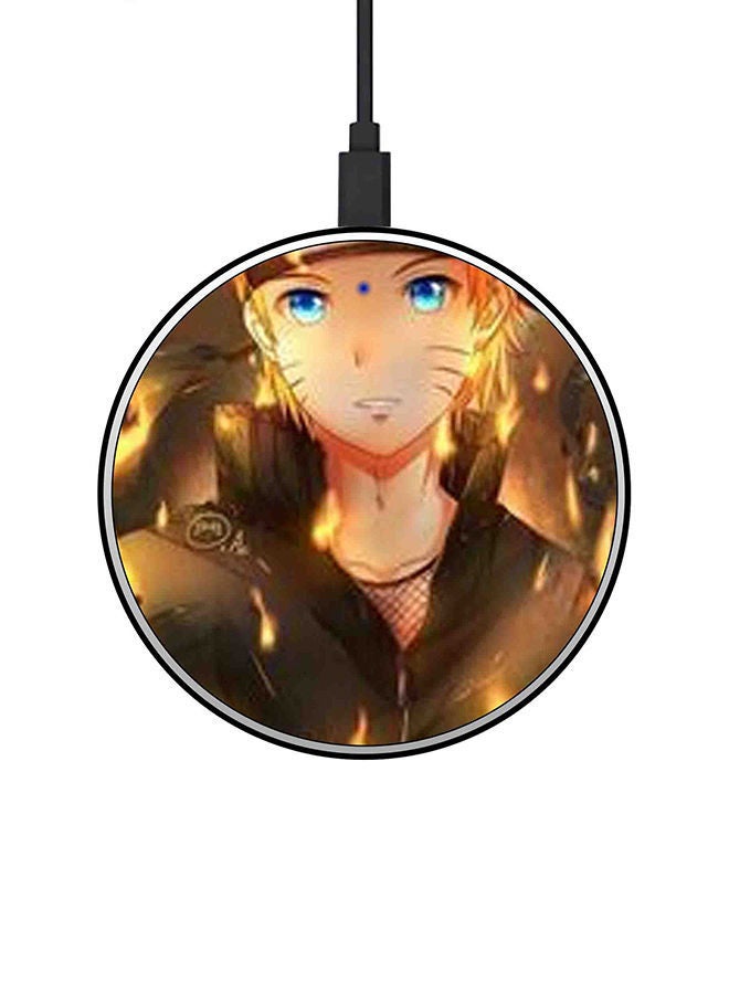 NIBEMINENT Naruto Printed Ultra Slim Fast Wireless Charger With USB Cable Multicolour - Image 1
