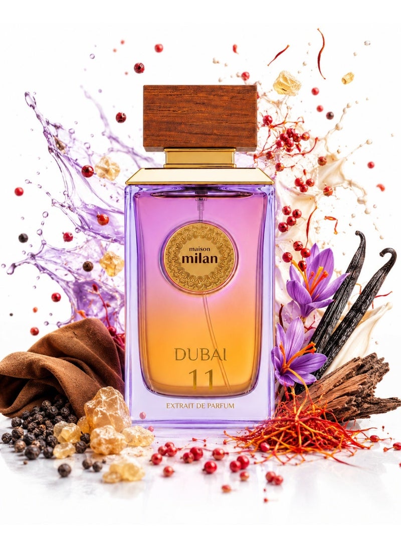 Maison Milan Dubai 11 Extrait de Parfum 100ml | Luxury Long Lasting Unisex Perfume Spray for Men & Women - Image 1