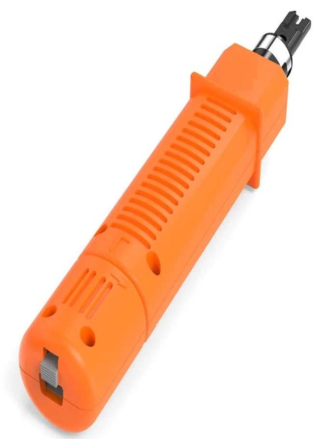 Scalebee Punch Down Impact Tool,Network Wire Stripper,Multifunctional Stripping Cutter Hand Tool for All Types of 110 Modules (Orange) - Image 1