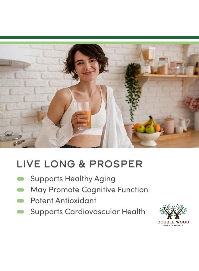 مكمل إرغوثيونين (EGT) 30 ملغ من L-إرغوثيونين النقي النباتي لكل كبسولة، 60 كبسولة (قد يدعم طول العمر والشيخوخة الصحية) غير معدل وراثيًا، خالٍ من الغلوتين، آمن للنباتيين من شركة Double Wood - Image 5