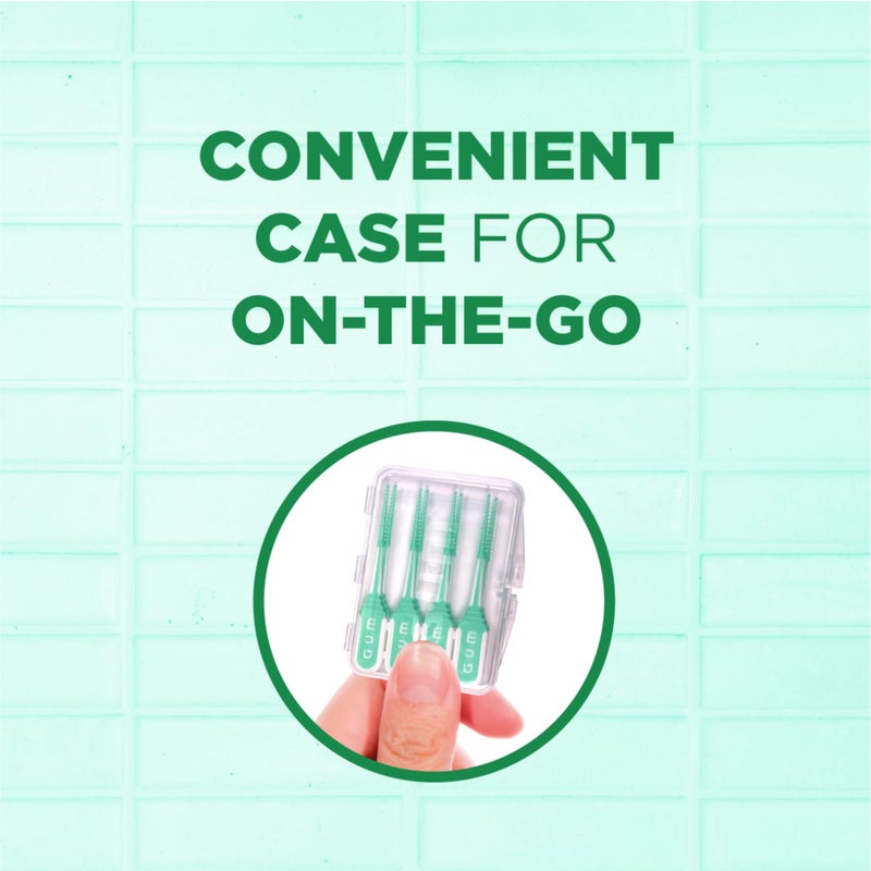 GUM Soft-Picks Comfort Flex, Easy to Use Dental Picks for Teeth Cleaning Health, Disposable Interdental Brushes with Convenient Carry Case, Dentist Recommended Dental Picks, Mint, 80 Count - Image 4