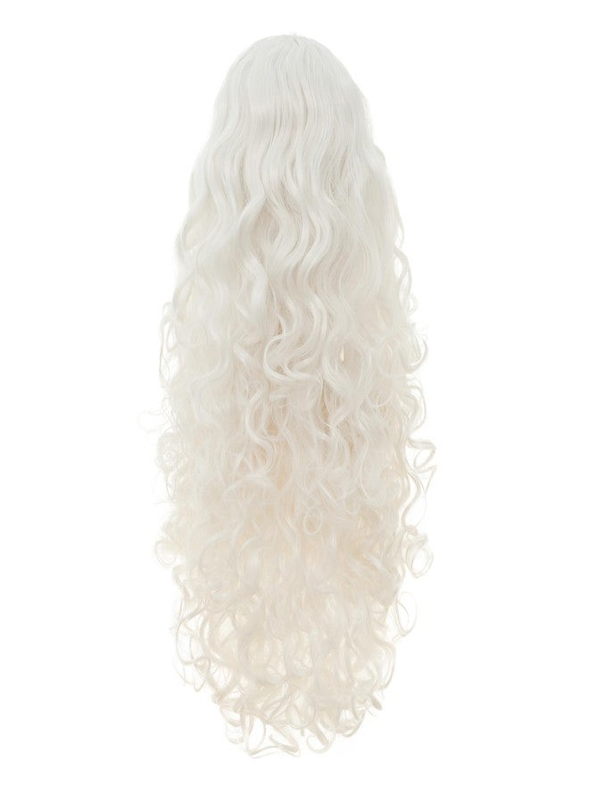 Dai Cloud White Long Curly Wigs for Women With bangs Synthetic Queen Princess Middle Part Hair Wig for Cosplay Halloween - Image 5