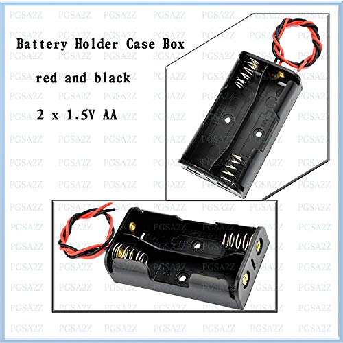pgsa2z® science project material kit dc motor, small pulley wheels, aa battery holder, 3 color wire, switch, leds, big pulley, and belt diy etc (kit 1)- Multi color - Image 3