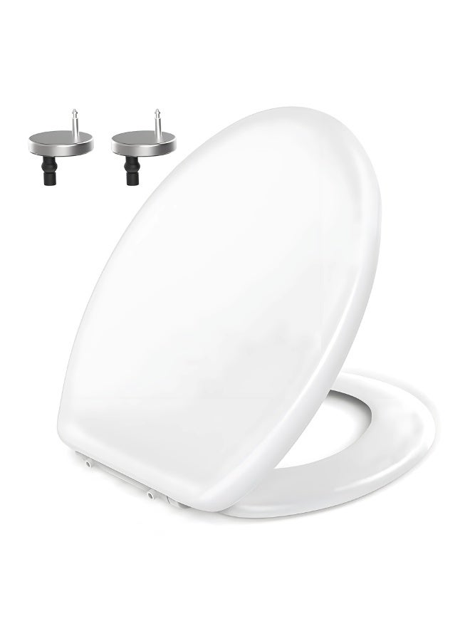 Nexso Universal O-Shape Smart Toilet Seat with Soft Close, Quick Release Button & Adjustable Stainless Hinges – Premium PP Build, Anti-Bacterial, Non-Slip Bumpers, Easy Clean, Durable & Easy Install _ - Image 1