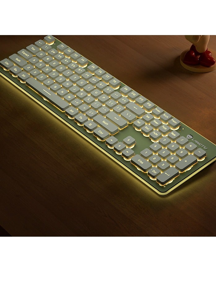 لانغتو LANGTU LT600 الميكانيكية الشعور الصامت اللاسلكي لوحة المفاتيح الكمبيوتر المحمول مكتب مقاوم للماء هدية لوحة المفاتيح الماوس مجموعة - Image 4