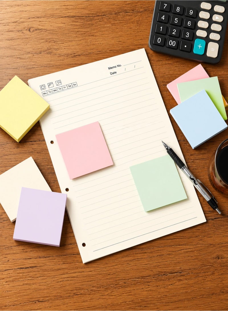 Hanira 6PCS Pastel Sticky Notes Pads, Cute Colorful Memo Notes for Organization - Image 4