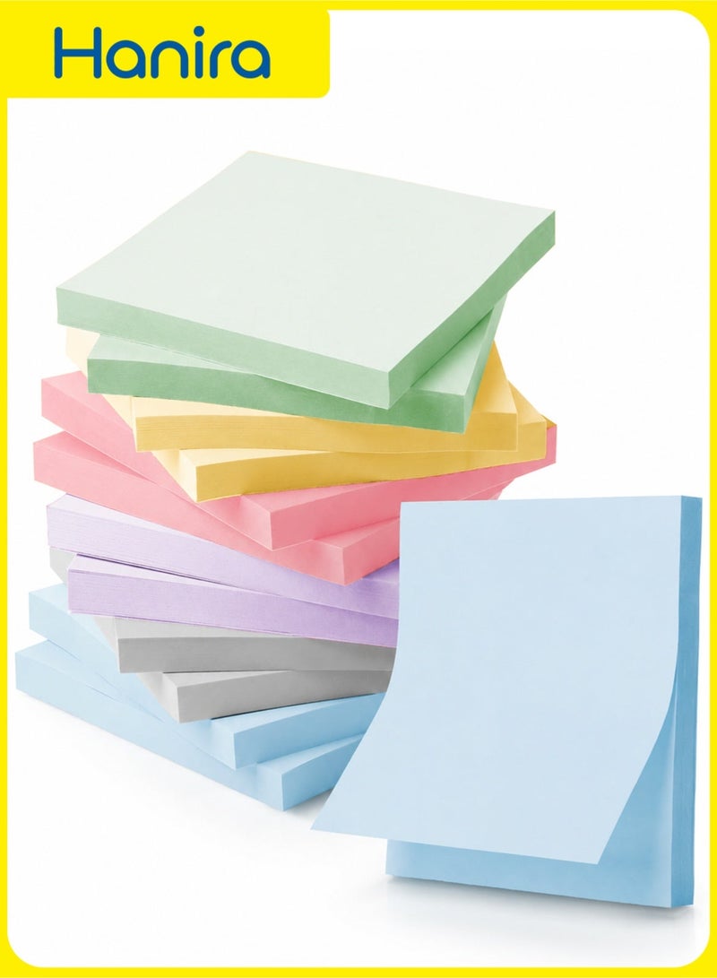 Hanira 6PCS Pastel Sticky Notes Pads, Cute Colorful Memo Notes for Organization - Image 1