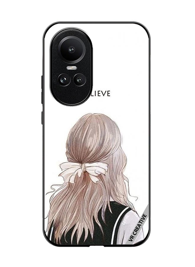 VR CREATIVE Protective Case Cover For Oppo Reno 10 Believe With Girl Design Multicolour - Image 1