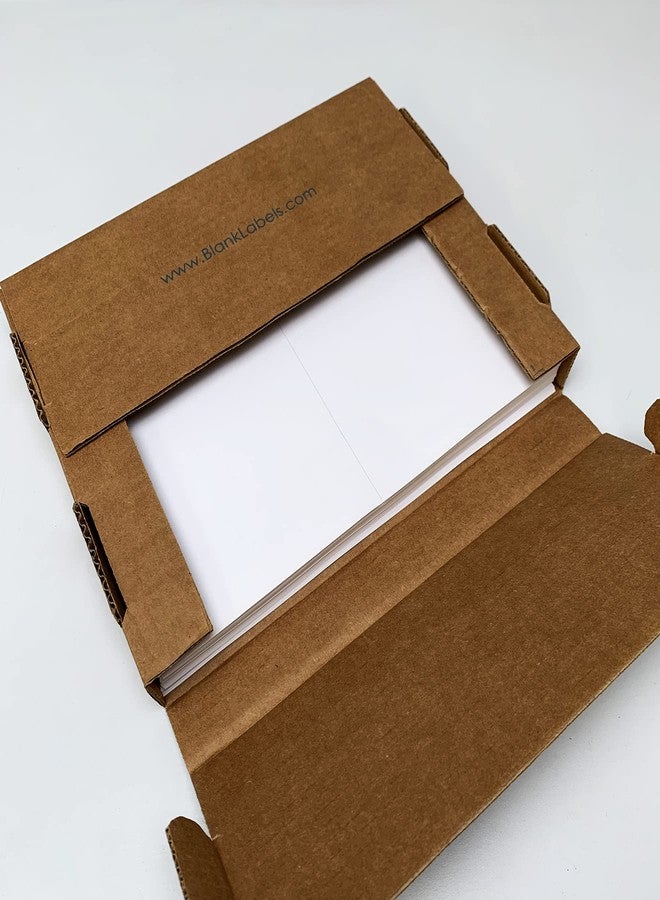 Blank Labels Half Sheet Shipping Labels, 5.5" x 8.5" (5-1/2 x 8-1/2) Permanent White Matte Label, Inkjet and Laser Guaranteed Made in USA- 250 Sheets - 500 Labels - Image 2
