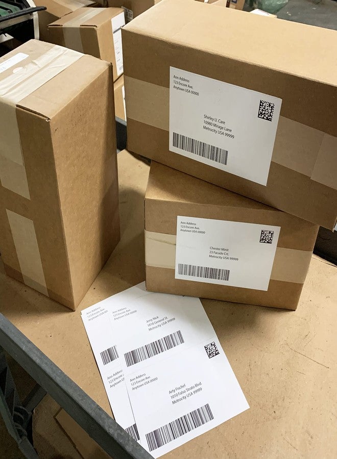 Blank Labels Half Sheet Shipping Labels, 5.5" x 8.5" (5-1/2 x 8-1/2) Permanent White Matte Label, Inkjet and Laser Guaranteed Made in USA- 250 Sheets - 500 Labels - Image 5