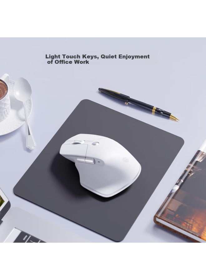 JD.com Jd Original M3 Elite Upgraded Ergonomic Mouse, Wireless Bluetooth Office, Quiet Keys, Rechargeable, Compatible With Apple Mac, Huawei Matebook Laptops, Xuanbai - Image 5