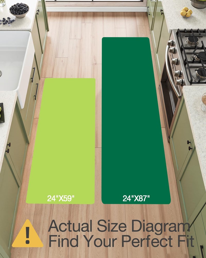 LUMI Anti Fatigue Kitchen Cushioned Mat for Floor, Padded Waterproof Runner for Standing, Stain Resistant Comfort Rugs for Home, Sink, Laundry, 24x59 - Image 2