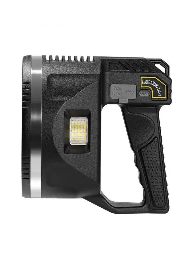 MIXEN Rechargeable Spotlight, 90000 Lumens Handheld Hunting Flashlight Led Spot Light with COB Light and Solar Panels, Lightweight and Super Bright for Hunting Boating Camping - Image 3