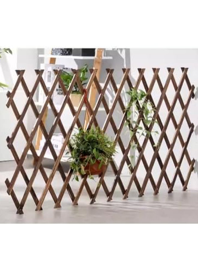 HOME TASTE Hometaste Wooden Expandable Garden Fence Bamboo Fence Hanging Wood Wicker Fence Wooden Plant Trellis Frame Trellis Fence Support For Climbing Vines Flowers Wall Decor (105Cm) - Image 1