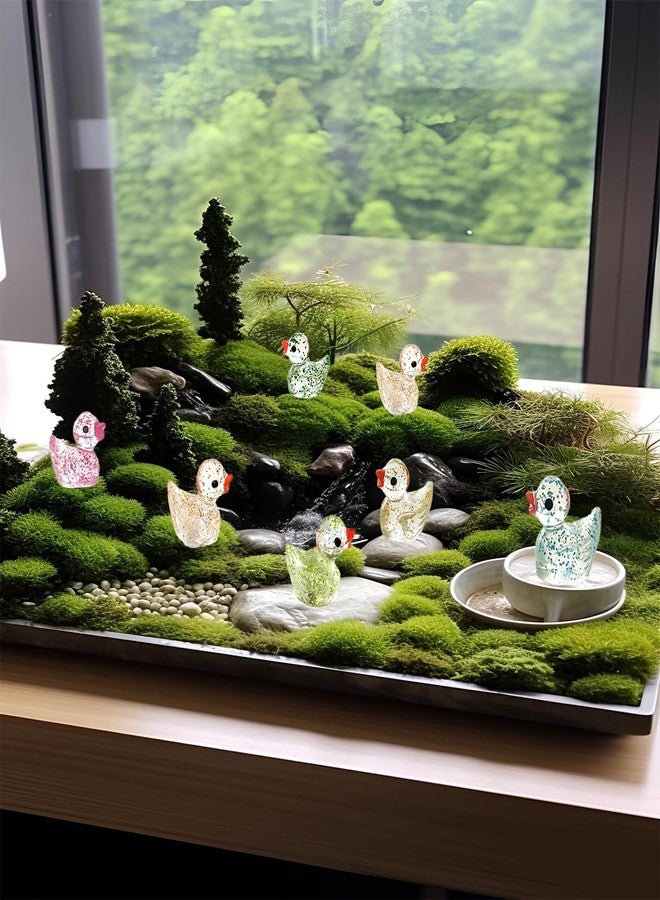 HAMIYELL Pack of 36 Tiny Ducks Little Plastic Duck Mini Resin Ducks for Garden Decorations, Dollhouse Miniatures, Crafts Ornaments(Glitter) - Image 4