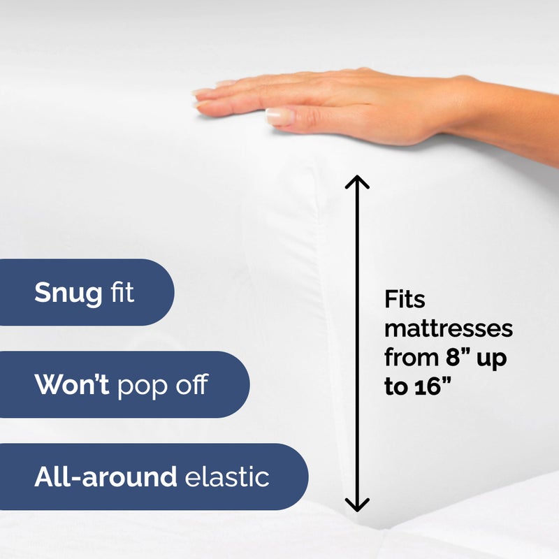Twin Size 3 Piece Sheet Set - Extra Soft  Breathable And Cooling Sheets - Hotel Luxury Durable Bed Sheets for Women & Men - Deep Pockets  Easy-Fit & Wrinkle-Free Sheets - Bright White Oeko-Tex Sheets