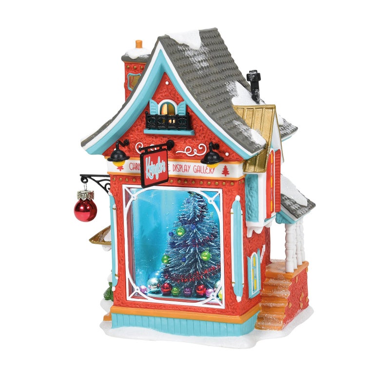 Department 56 Department 56 North Pole Village Kringles Christmas Tree Display Gallery Lit Building 728 Inch Multicolor 