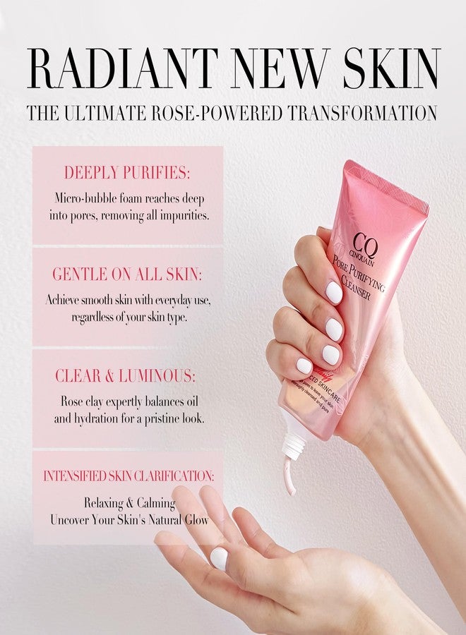 Shills CQ Total Pore Purifying Rose Skincare Cleanser: Advanced Blackhead Remover & Radiant Facial Wash - Image 5