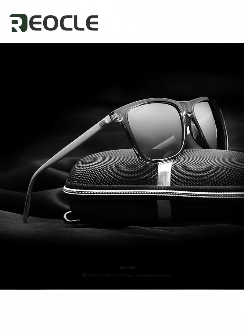 ريوكل نظارات شمسية مستقطبة للرجال نظارات شمسية للقيادة حماية من الأشعة فوق البنفسجية نظارات شمسية مضادة للوهج نظارات شمسية خفيفة للغاية نظارات رياضية خارجية مع حافظة نظارات - Image 2