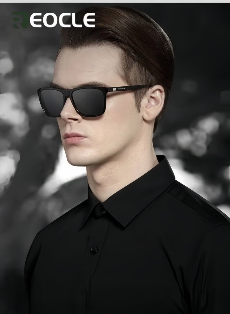 ريوكل نظارات شمسية مستقطبة للرجال نظارات شمسية للقيادة حماية من الأشعة فوق البنفسجية نظارات شمسية مضادة للوهج نظارات شمسية خفيفة للغاية نظارات رياضية خارجية مع حافظة نظارات - Image 5