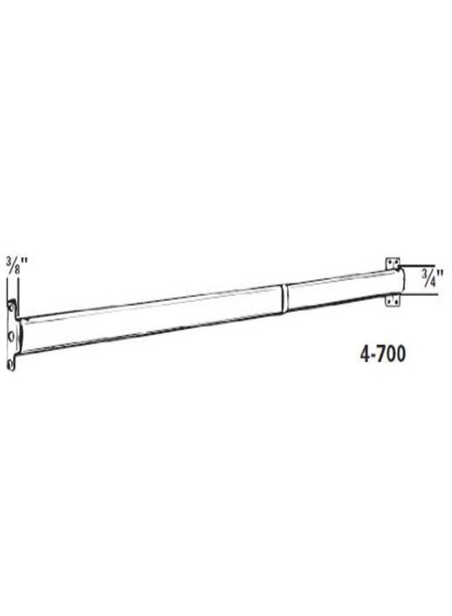 Graber Flat Lock-Seam Sash Rod (11 to 20-Inch Adjustable Width, White) - Image 4