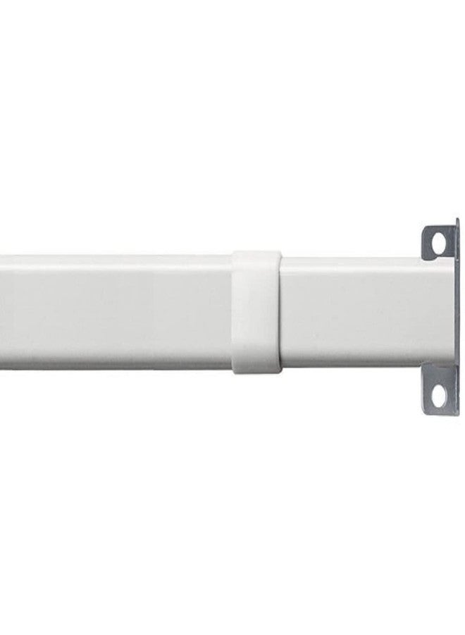 Graber Flat Lock-Seam Sash Rod (11 to 20-Inch Adjustable Width, White) - Image 1