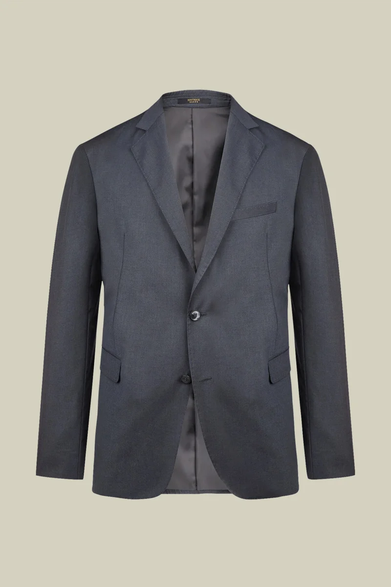 Doppelganger Grey Men's single breasted blazer - DK Grey for Men | Best Price UAE