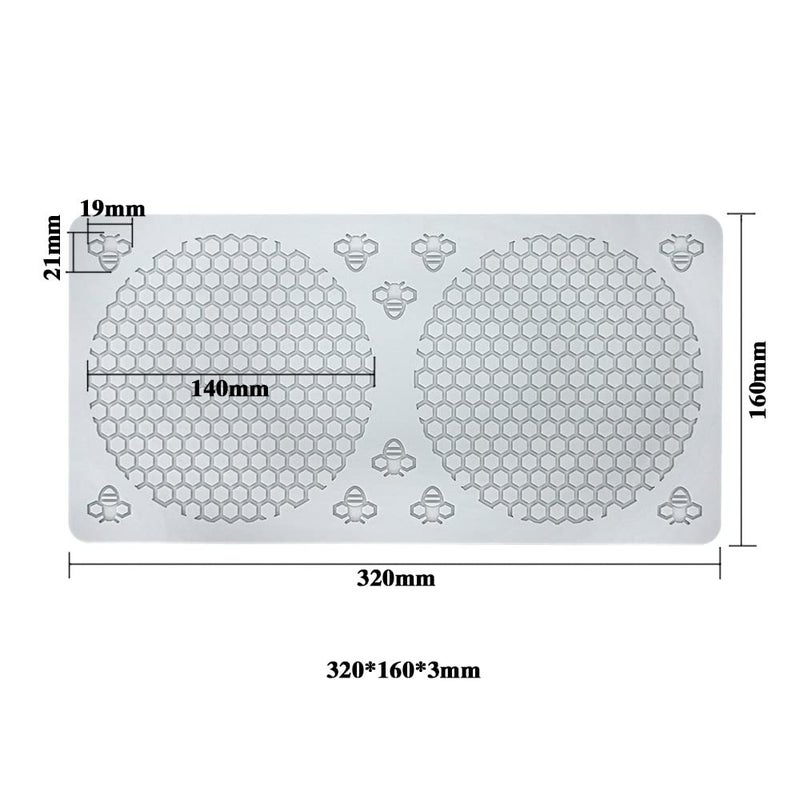 TUKE Honeycomb Bees Silicone Fondant Cake Mold for Kitchen Cake Cupcake Decorating Beehive Silicone Baking Molds Chocolate Candy Molds Sugarcraft M - Image 3