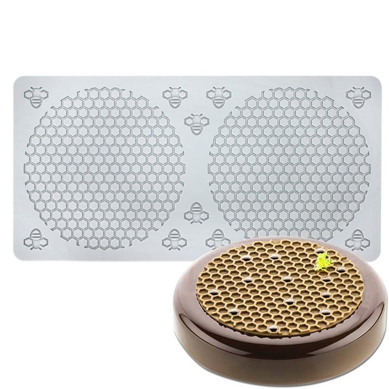TUKE Honeycomb Bees Silicone Fondant Cake Mold for Kitchen Cake Cupcake Decorating Beehive Silicone Baking Molds Chocolate Candy Molds Sugarcraft M - Image 4
