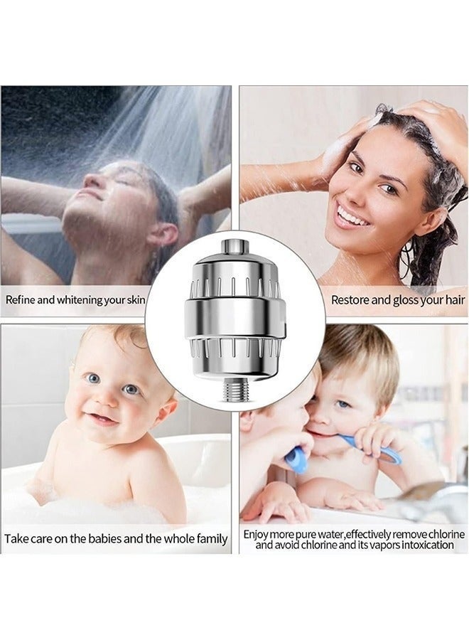 بيوينتي فلتر دش مع كارتريدجين - فلتر لرأس الدش - نظام تنعيم المياه - يزيل الكلور والفلورايد، فلتر رأس الدش للشعر، الأظافر، والبشرة - Image 3