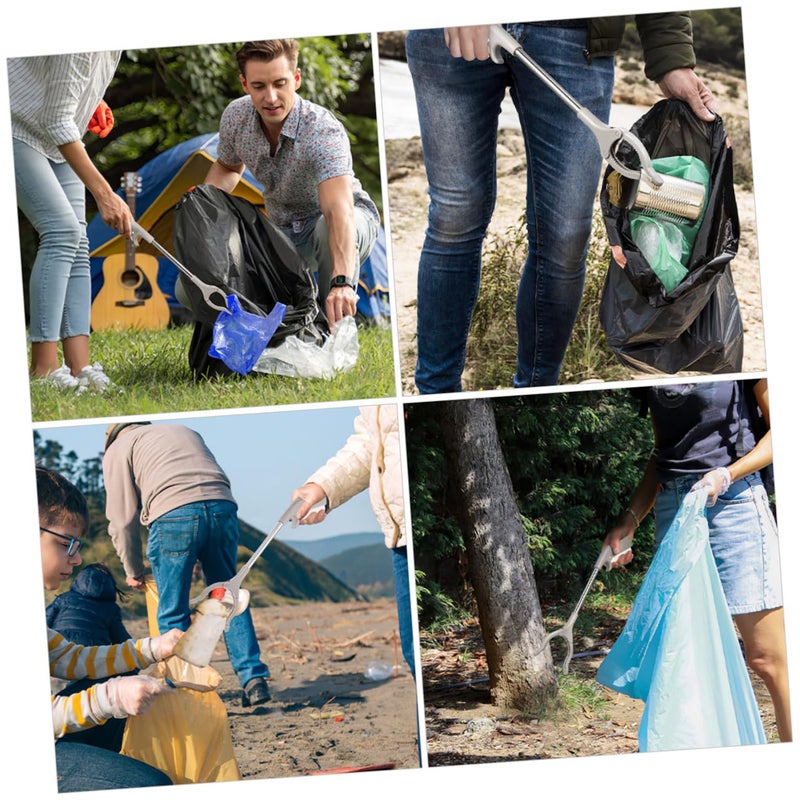 60cm Stainless Steel Trash Picker Grabber Clip, Thickened Outdoor Garbage Grabber Tool for Rubbish Collection and Waste Pickup, - Image 5