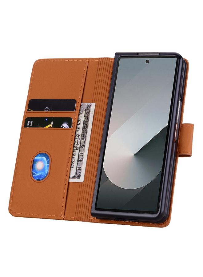 erorex Case For Samsung Galaxy Z Fold6 Diamond Buckle Leather Phone Case with Lanyard - Image 5