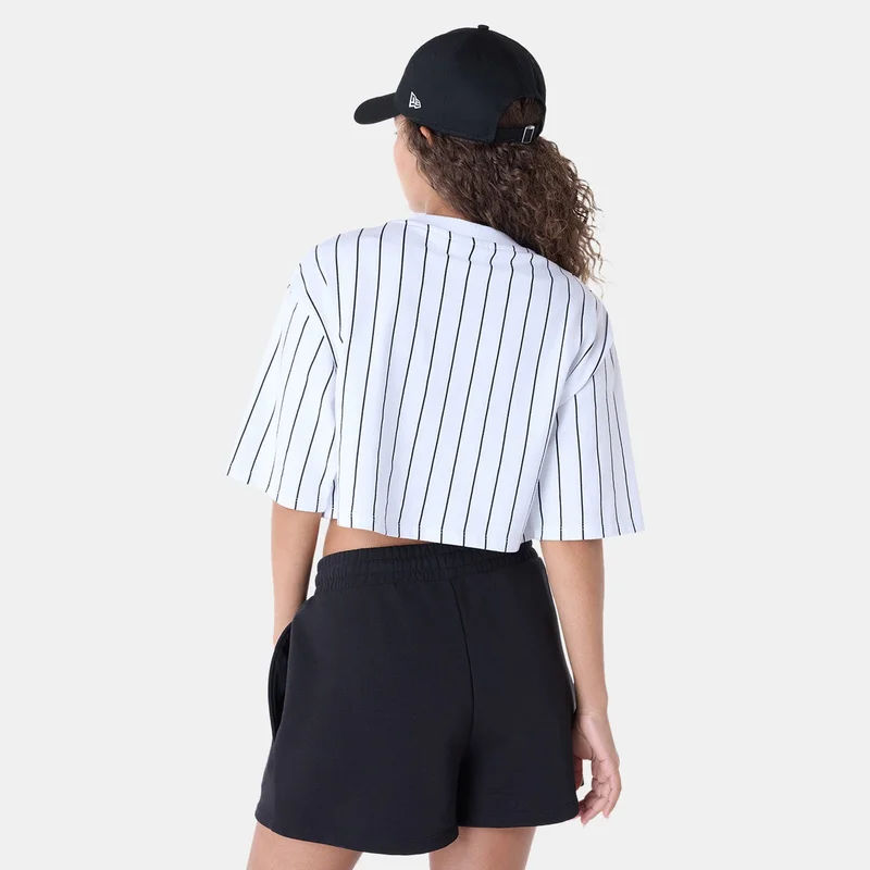 NEW ERA White Women's Pinstripe T-Shirt for Women | Best Price UAE