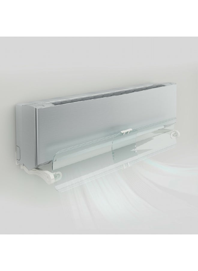 Witforms - Premium Plus Multiple Installation Curvy Wide Split AC Air Flow Deflector Clear 5 x 22 x 60 cm 4967 - Image 1
