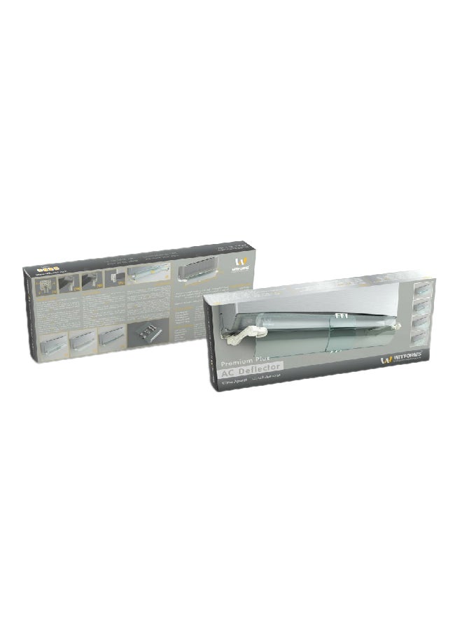 Witforms - Premium Plus Multiple Installation Curvy Wide Split AC Air Flow Deflector Clear 5 x 22 x 60 cm 4967 - Image 1
