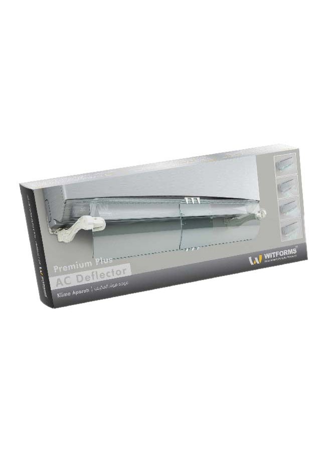 Witforms - Premium Plus Multiple Installation Curvy Wide Split AC Air Flow Deflector Clear 5 x 22 x 60 cm 4967 - Image 1